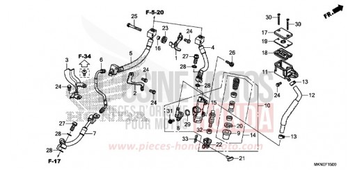 MAÎTRE-CYLINDRE DE FREIN ARRIÈRE CBR650RAK de 2019